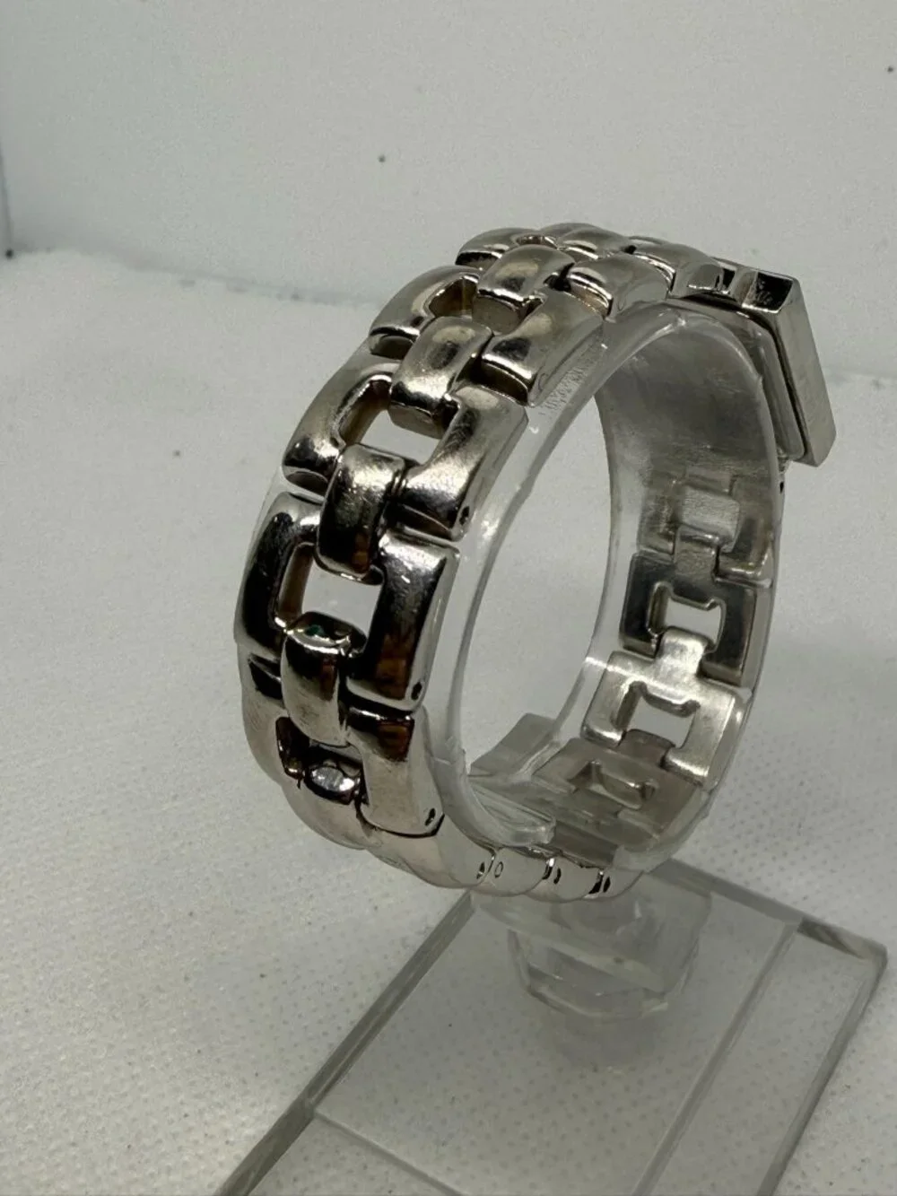 ESQ Swiss by Movado Womens Silver Square Stainless Steel Watch Bracelet 1506-3